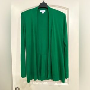 Liz Claiborne Green Sweater Light size Large Cardigan for Spring & Summer